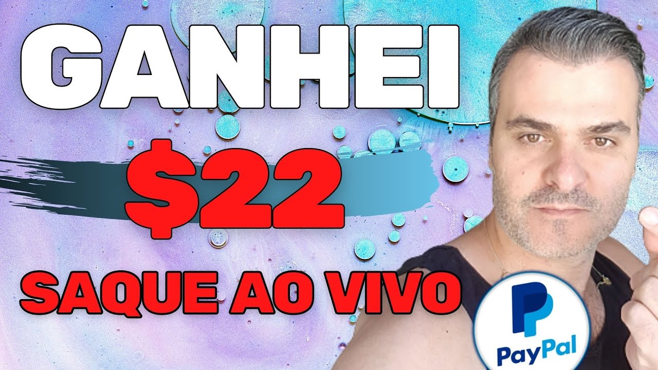 APP PAGOU $22.00 NO PAYPAL | SAQUEI AO VIVO | DINHEIRO NO PAYPAL